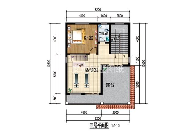 8.2x10.5米農(nóng)村三層小洋樓房圖，簡(jiǎn)單、實(shí)用