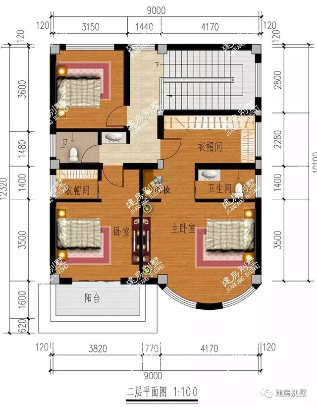 2棟外觀豪華的農(nóng)村自建房設(shè)計(jì)方案圖，第一棟配地下室，第二棟帶架空層
