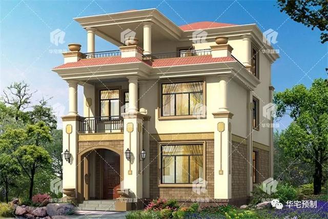 8×12米三層自建房別墅設(shè)計(jì)圖，占地103平左右