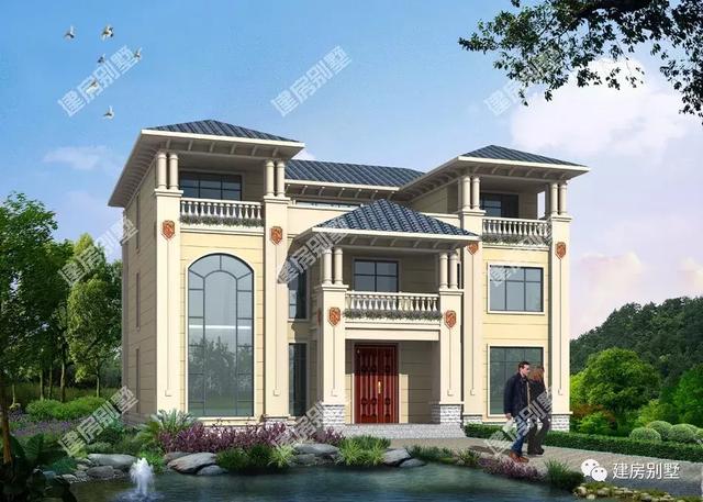 面寬16米的鄉(xiāng)村房子戶(hù)型圖，二層、三層的都有