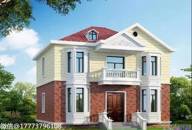 簡潔二層小樓設(shè)計圖，6個臥室還帶一個書房