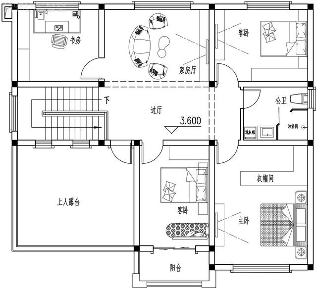 河南南陽二層新中式別墅設(shè)計圖，戶型實用