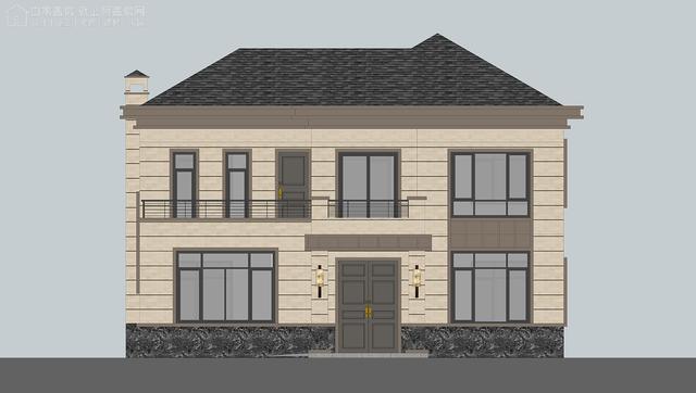 河南南陽二層新中式別墅設(shè)計圖，戶型實用