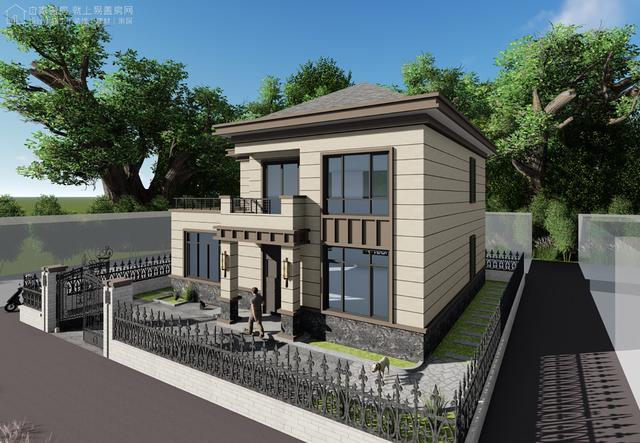 河南南陽二層新中式別墅設(shè)計圖，戶型實用