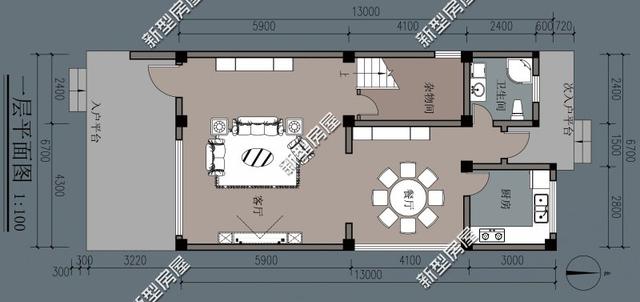 9套農(nóng)村老百姓自建房子的戶型圖，一層、二層都有