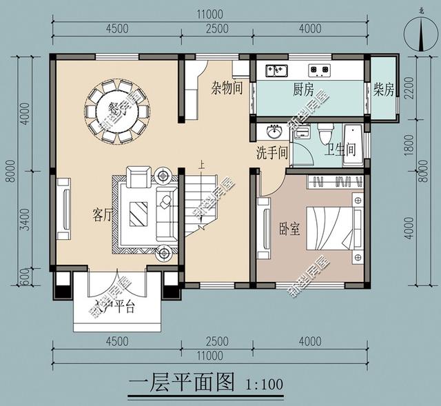 9套農(nóng)村老百姓自建房子的戶型圖，一層、二層都有