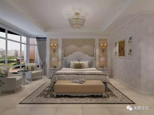 占地147平的簡歐4間二層別墅戶型方案，樓梯有特色