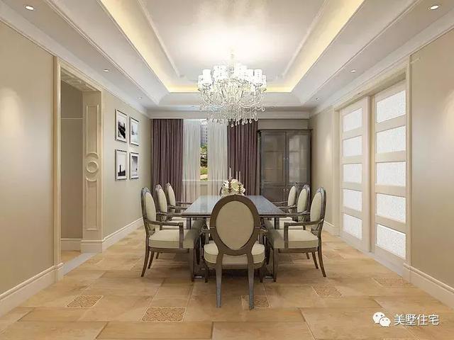 占地147平的簡歐4間二層別墅戶型方案，樓梯有特色