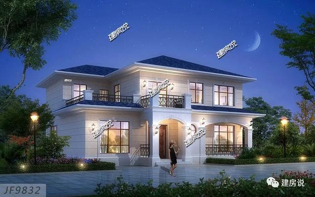 小4間兩層鄉(xiāng)村小樓房戶型圖，二層大套間很給力