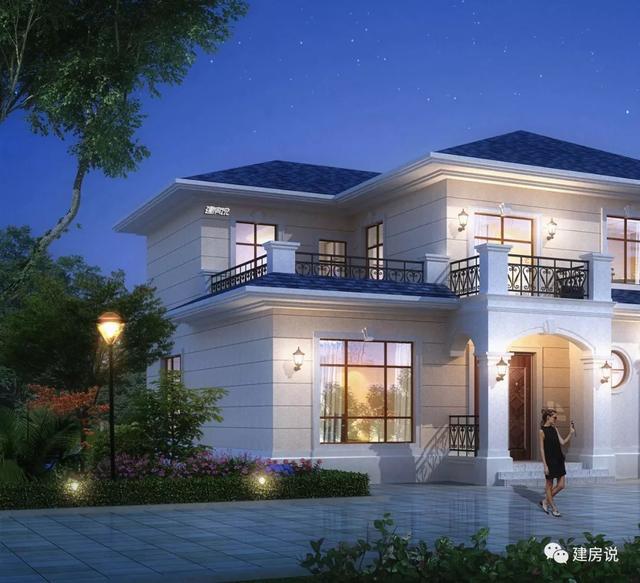 小4間兩層鄉(xiāng)村小樓房戶型圖，二層大套間很給力