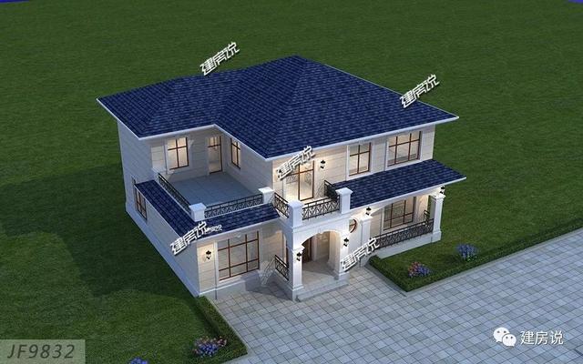 小4間兩層鄉(xiāng)村小樓房戶型圖，二層大套間很給力