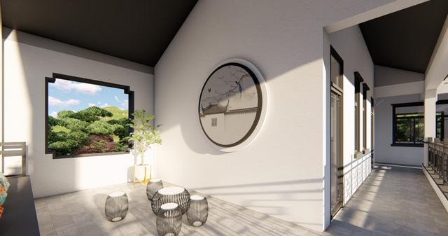 帶庭院的新中式二層農(nóng)村民宿設(shè)計(jì)，建好鄰居都羨慕哭了