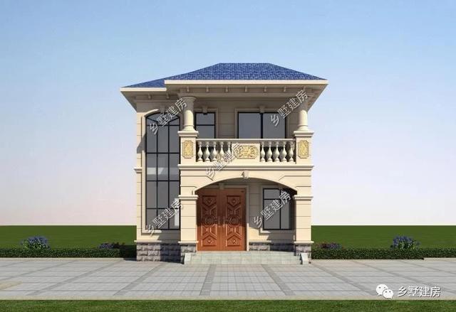 開間僅7米占地83平的二層自建小樓圖，20萬就能建起來