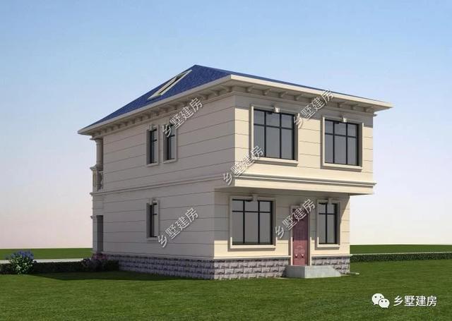 開間僅7米占地83平的二層自建小樓圖，20萬就能建起來