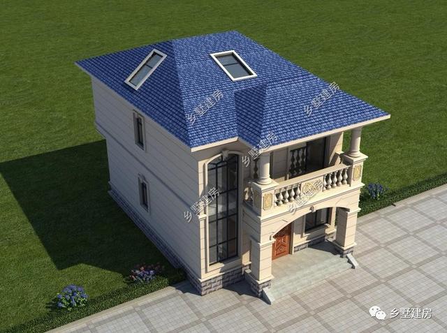 開間僅7米占地83平的二層自建小樓圖，20萬就能建起來