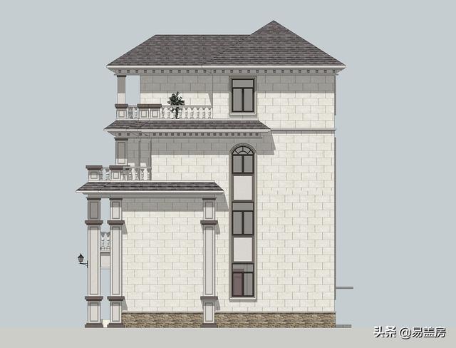 湖南四層歐式別墅設(shè)計方案，堂屋+茶室+KTV+露臺