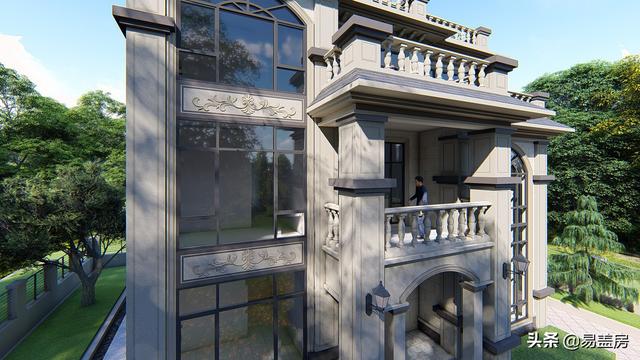 湖南四層歐式別墅設(shè)計方案，堂屋+茶室+KTV+露臺