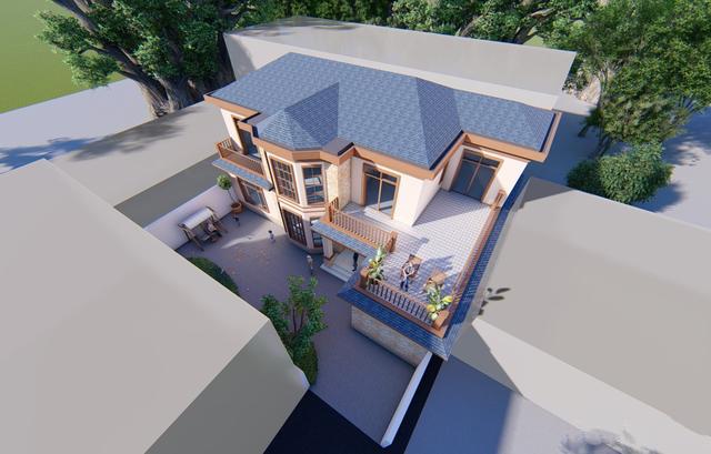 300多平父母養(yǎng)老別墅方案圖，僅花50萬，庭院小池真好看