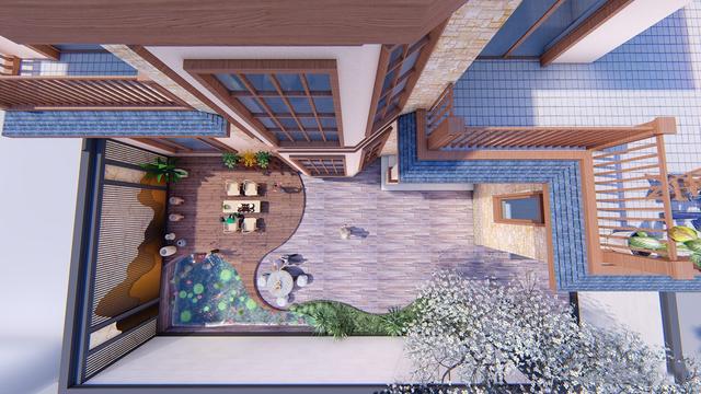 300多平父母養(yǎng)老別墅方案圖，僅花50萬，庭院小池真好看