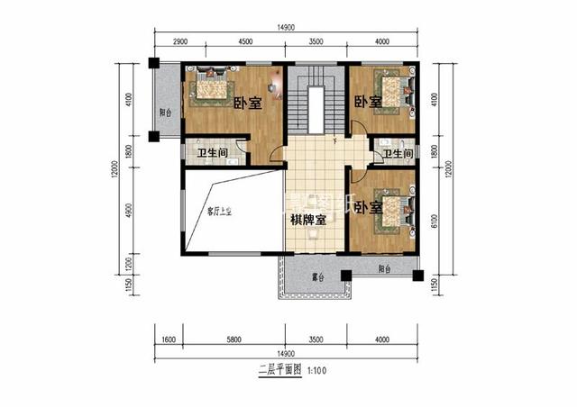 開間14.9米進深12米二層簡歐農(nóng)村房子圖，給父母建正合適