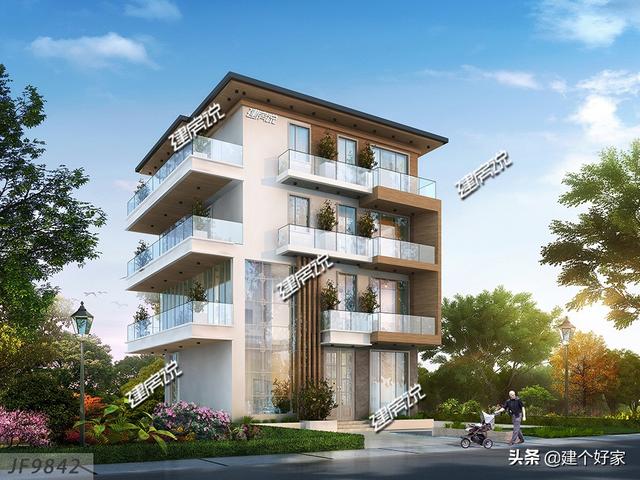 廣東95平現(xiàn)代風(fēng)格四層自建房屋設(shè)計(jì)圖，100以內(nèi)的經(jīng)典方案