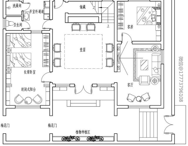 小宅基地也可以建中式帶庭院別墅，中式徽派風格