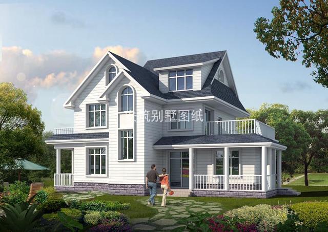 美式二層半別墅自建房方案，喜歡美式風(fēng)格的點贊