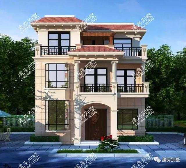 兩棟小開間的三層三層自建房子戶型方案圖，小戶型熱銷款