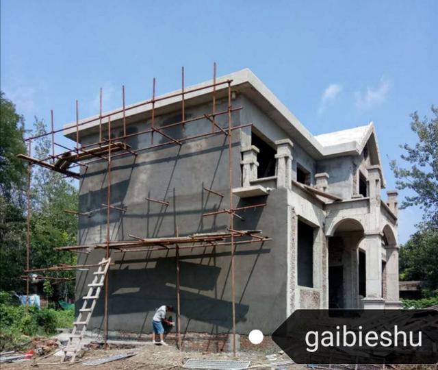 36萬河南建二層小別墅戶型圖附完工實拍圖，造型好看