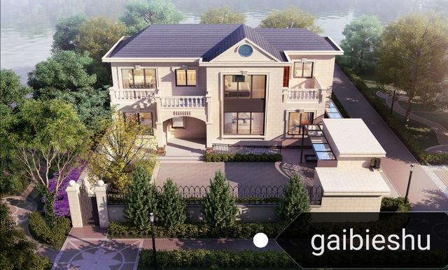 36萬河南建二層小別墅戶型圖附完工實拍圖，造型好看