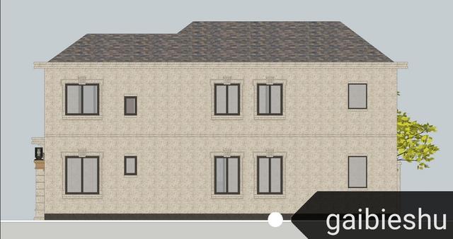 36萬河南建二層小別墅戶型圖附完工實拍圖，造型好看