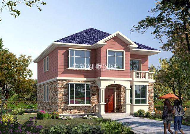 開間10米二層農(nóng)村簡單自建房子戶型圖，造價比較低