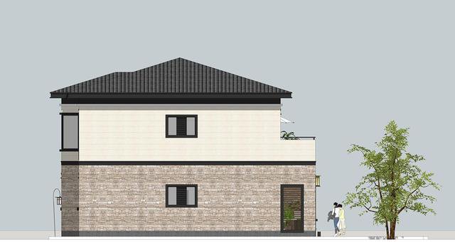 帶小院新中式雙層別墅設(shè)計戶型圖，戶型實(shí)用