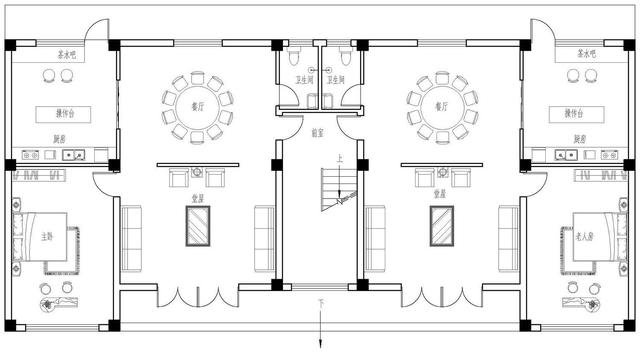 仿古中式雙拼別墅戶型圖及效果圖片，徽派風(fēng)格