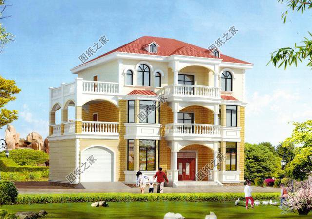 140平簡歐三層別墅建造實拍圖，附戶型設(shè)計圖，豪