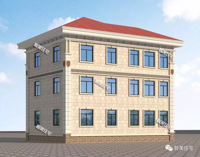 14×11.5米農(nóng)村三層自建房戶型方案設(shè)計，超大堂房