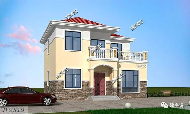 3棟120平的農(nóng)村房子戶型方案設(shè)計(jì)，二層、三層的都有