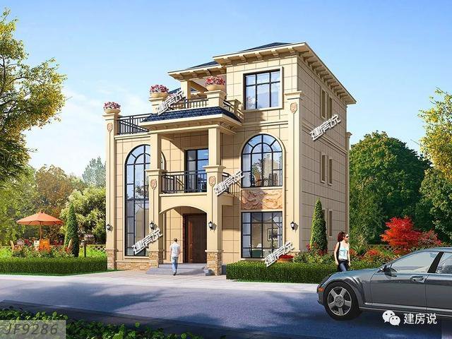 3棟120平的農(nóng)村房子戶型方案設(shè)計(jì)，二層、三層的都有