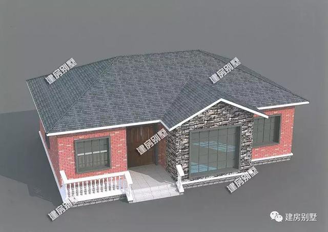 2套外觀漂亮的一層自建房圖片，第一款造價(jià)16萬