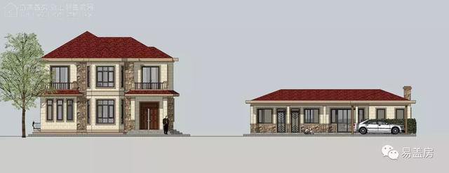 湖南帶配房的二層農(nóng)村自建房案例，簡(jiǎn)歐風(fēng)格