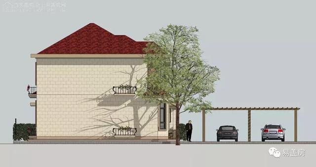 湖南帶配房的二層農(nóng)村自建房案例，簡(jiǎn)歐風(fēng)格