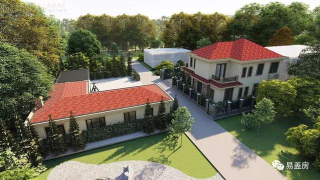 湖南帶配房的二層農(nóng)村自建房案例，簡(jiǎn)歐風(fēng)格