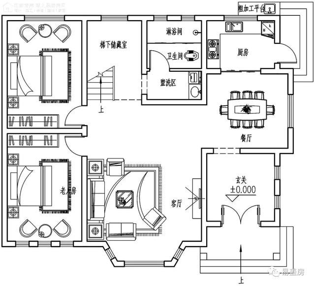 湖南帶配房的二層農(nóng)村自建房案例，簡(jiǎn)歐風(fēng)格