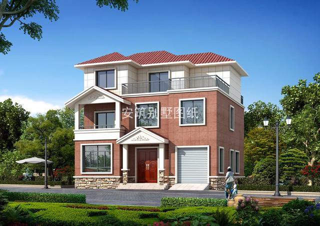 占地121平的三層農(nóng)村民房設(shè)計(jì)，秋天來了，建房抓緊了