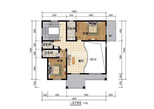 35萬(wàn)的新中式別墅三層戶型方案圖，老百姓建得起
