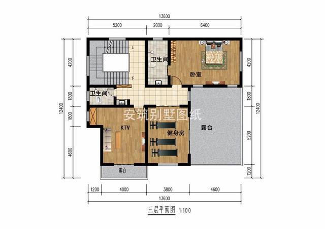 35萬(wàn)的新中式別墅三層戶型方案圖，老百姓建得起