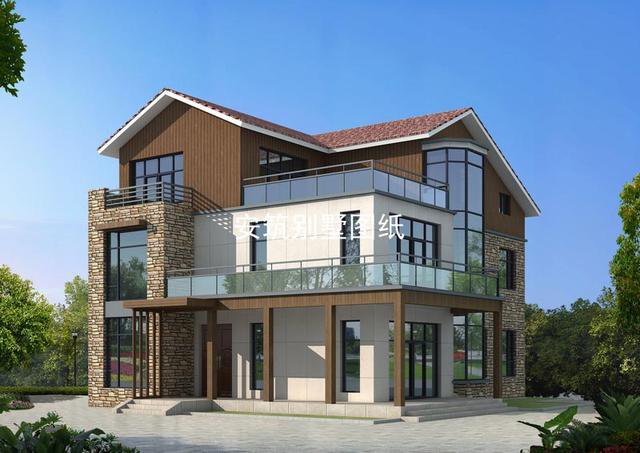 鄉(xiāng)村三層田園風(fēng)格別墅戶型方案，40萬就能搞定
