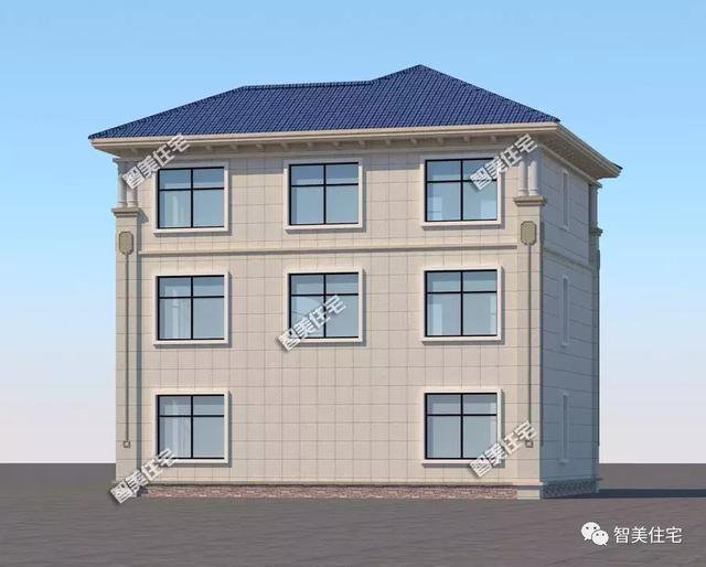 三層簡(jiǎn)歐房子設(shè)計(jì)方案圖，不錯(cuò)的民房設(shè)計(jì)，占地120平-130平方米