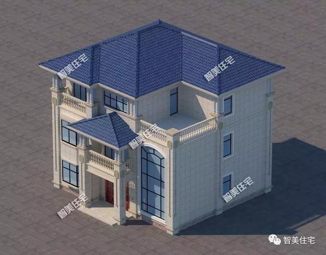 三層簡(jiǎn)歐房子設(shè)計(jì)方案圖，不錯(cuò)的民房設(shè)計(jì)，占地120平-130平方米