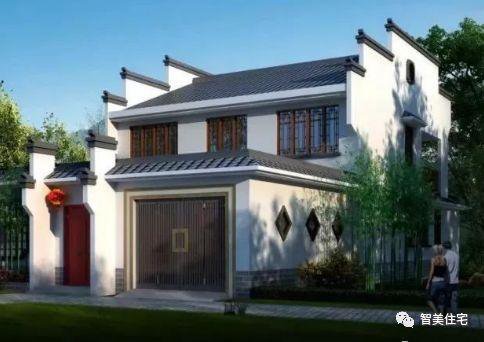 幾款徽派風(fēng)格別墅效果圖片，白墻灰瓦馬頭墻